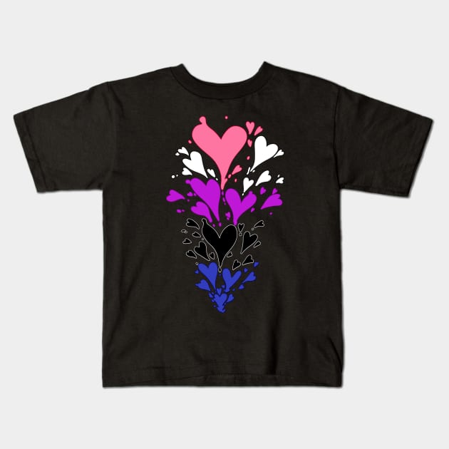 Loveheart - Genderfluid Kids T-Shirt by Wissler